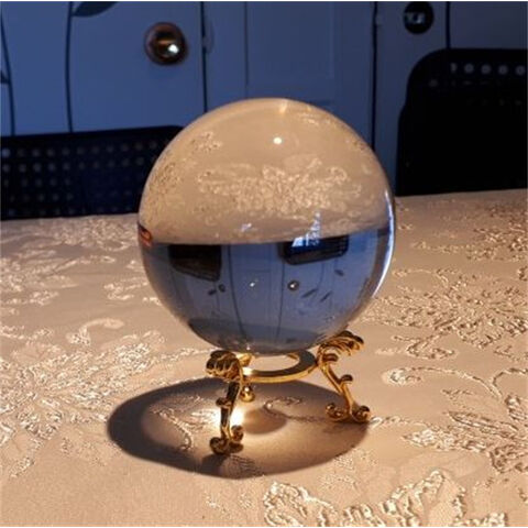Lente de Cristal K9 de 60mm de Máxima Calidad para Fotografía con Soporte Dorado - Lensball al por mayor