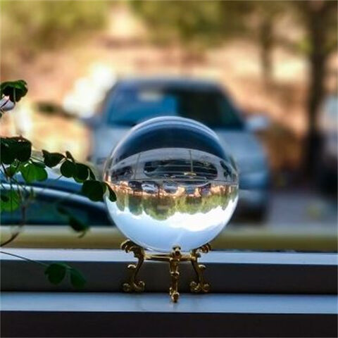 Lente de Cristal K9 de 60mm de Máxima Calidad para Fotografía con Soporte Dorado - Lensball al por mayor