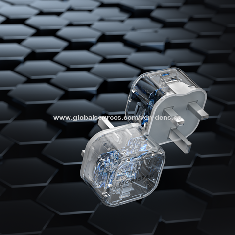 Carregador Rápido USB + Tipo C PD20W GaN, Estoque Disponível, Preço de Fábrica, OEM/ODM, MOQ flexível com Certificações UKCA/CE/ROHS/EMC/LVD/CB