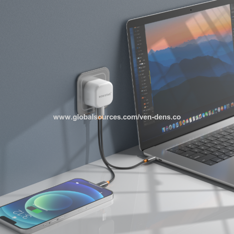 Carregador Rápido USB + Tipo C PD20W GaN, Estoque Disponível, Preço de Fábrica, OEM/ODM, MOQ flexível com Certificações UKCA/CE/ROHS/EMC/LVD/CB
