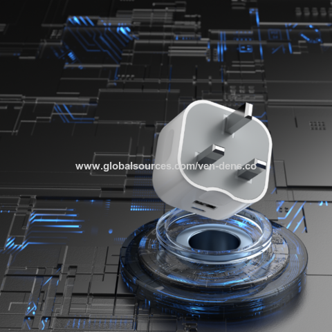Carregador Rápido USB + Tipo C PD20W GaN, Estoque Disponível, Preço de Fábrica, OEM/ODM, MOQ flexível com Certificações UKCA/CE/ROHS/EMC/LVD/CB