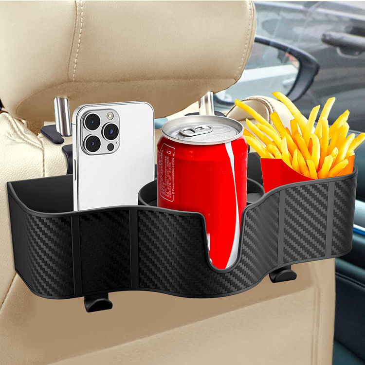 Car Headrest Backseat Organizer, Backseat Storage Box Cup Drink