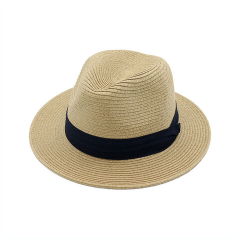 Compre Sombrero Enrollado De Panamá De Paja De Ala Ancha Para Mujer Sombrero  De Sol De Playa Fedora Upf50 y Sombreros De Paja de China por 1.78 USD