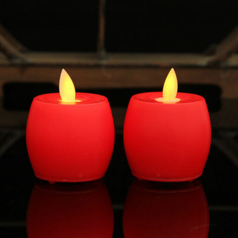 Vente en gros de bougies LED sans flamme pour créer une ambiance chaleureuse, bougies à piles, bougies pomme
