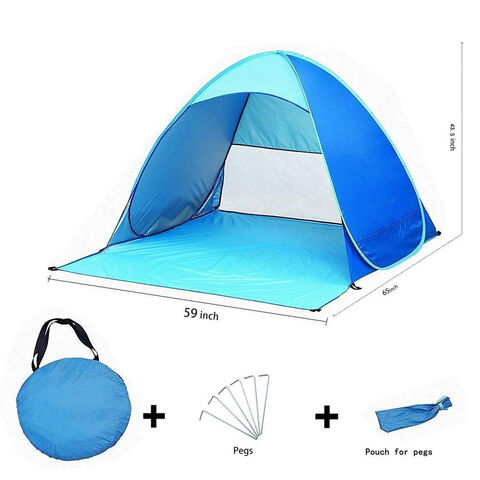 Tenda de Praia Automática Instantânea Portátil de Montagem Rápida - Abrigo Solar