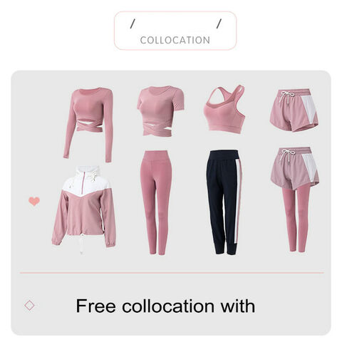 Conjunto de Yoga para Mujer 2/3/4/5/7 Piezas, Ropa Deportiva para Correr y Caminar, Tallas Grandes Disponibles