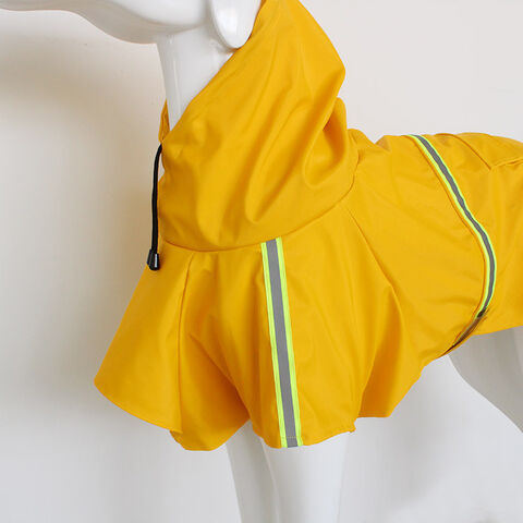 Imperméable pour Petit Chien, Veste de Pluie avec Capuche, Poncho pour Chien 100% Polyester Imperméable