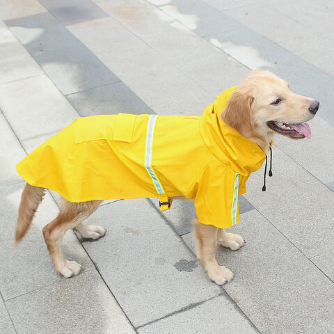 Imperméable pour Petit Chien, Veste de Pluie avec Capuche, Poncho pour Chien 100% Polyester Imperméable