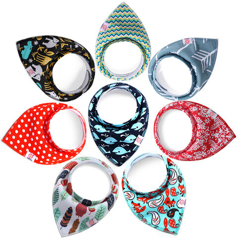 Baberos para bebés, paquete de 10, suaves y absorbentes para niños y niñas - Baberos bandana para babeo