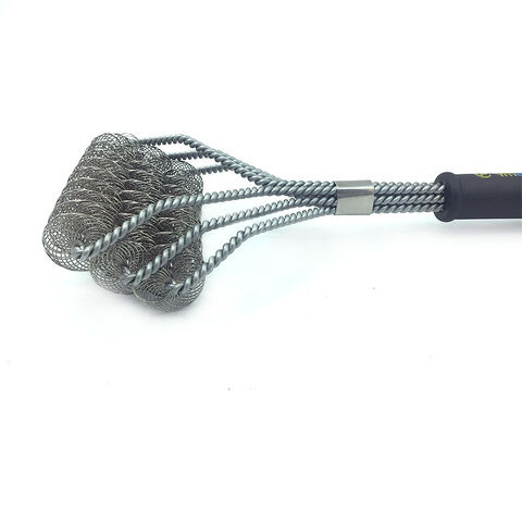 Bürstenloser Grillbürste, Grillreinigungsbürste aus 100% rostfreiem Edelstahl für BBQ-Grills