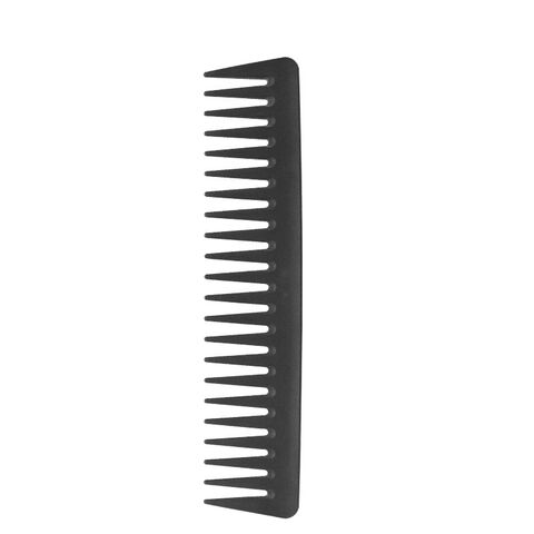 Peine de Dientes Anchos de Carbón Negro, 100% Anti-estático y Resistente al Calor
