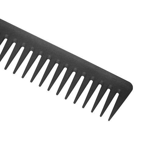 Peine de Dientes Anchos de Carbón Negro, 100% Anti-estático y Resistente al Calor