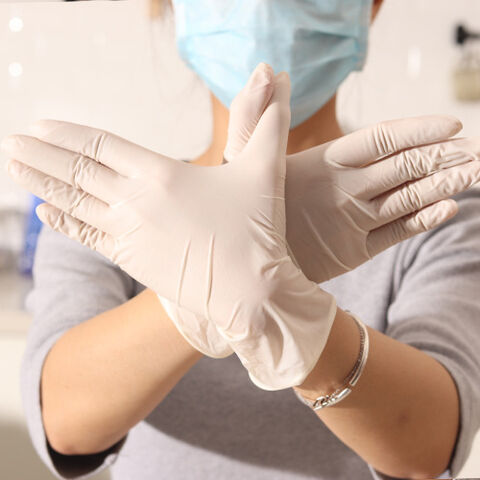 Guantes Desechables de Nitrilo, Sin Polvo, Grado Alimenticio, Sin Látex, 100 Unidades