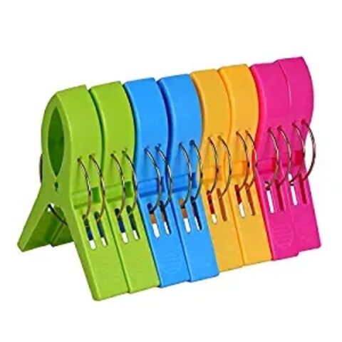 Pinzas para Toallas de Playa, Paquete de 8, Colores Brillantes, Tamaño Jumbo para Sillas de Playa