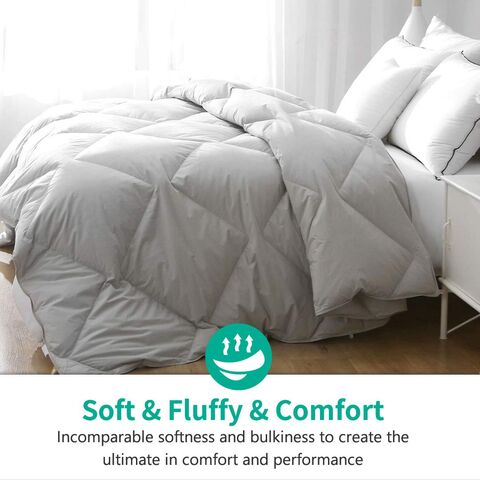 Premium Down Comforter Edredon Insert, algodão Skin-Friendly, peso