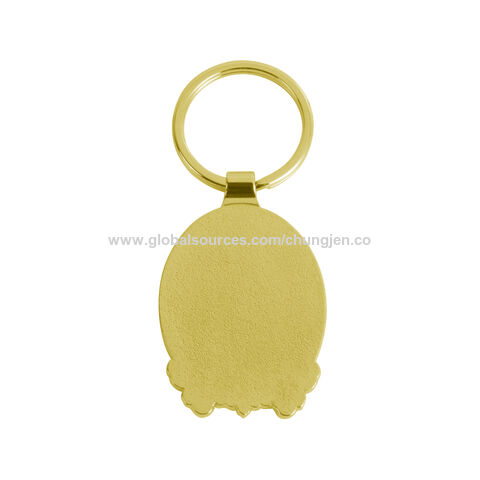 Personalized Brass Oval Key Chain