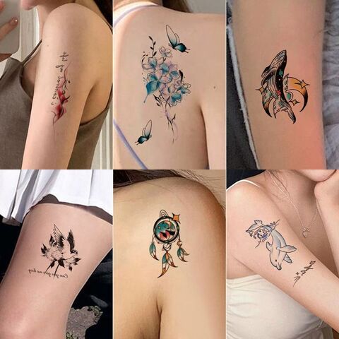Sexy Feminino Impermeável Adesivos de tatuagem Diy Body Art Stickers Sketch  East China 3d Tattoo Stickers Temporary Tattoo