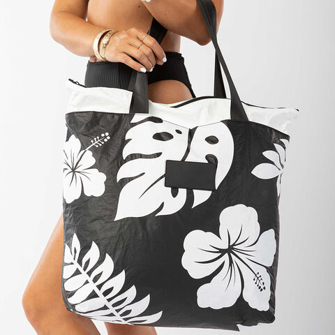 Saco tote personalizado com logotipo OEM, à prova d'água, lavável, com zíper, em papel Tyvek durável - Sacolas Tyvek personalizadas no atacado