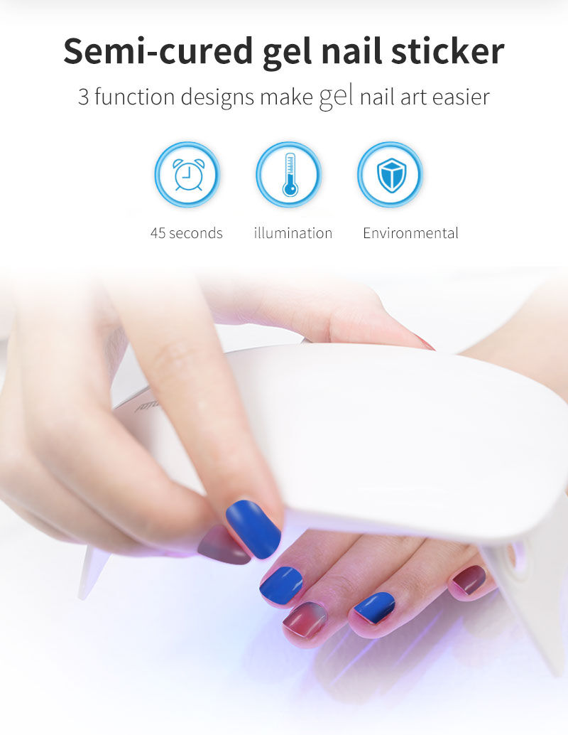 Buy Wholesale China Hot Sell Non-toxic New Semi Cured Gel Nail Stickers ...