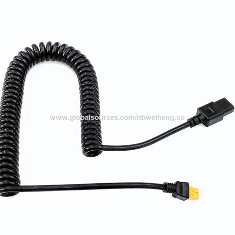 Xt60 Male With C14 Plug Spiral Cable. Xt60 Male Power Extension Spring Wire  - China Wholesale Spiral Cable ，xt60 ，spring Wire $3.5 from Ningbo Weiheng  Electronic Technology Co.,Ltd