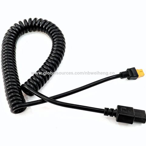 Xt60 Male With C14 Plug Spiral Cable. Xt60 Male Power Extension Spring Wire  - China Wholesale Spiral Cable ，xt60 ，spring Wire $3.5 from Ningbo Weiheng  Electronic Technology Co.,Ltd