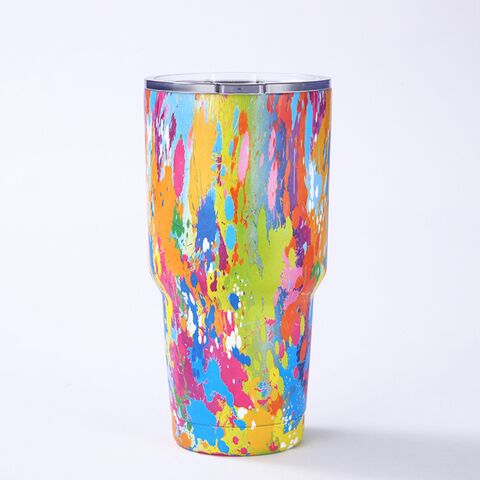 40oz Marble Print Double Wall Stainless Steel Vacuum Tumbler With