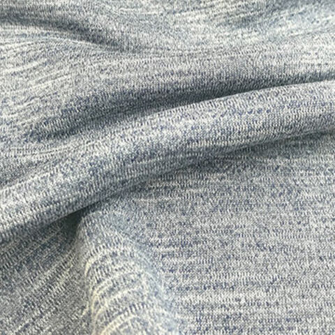 Heather Grey 100% Cotton Slub French Terry Fabric by the Yard