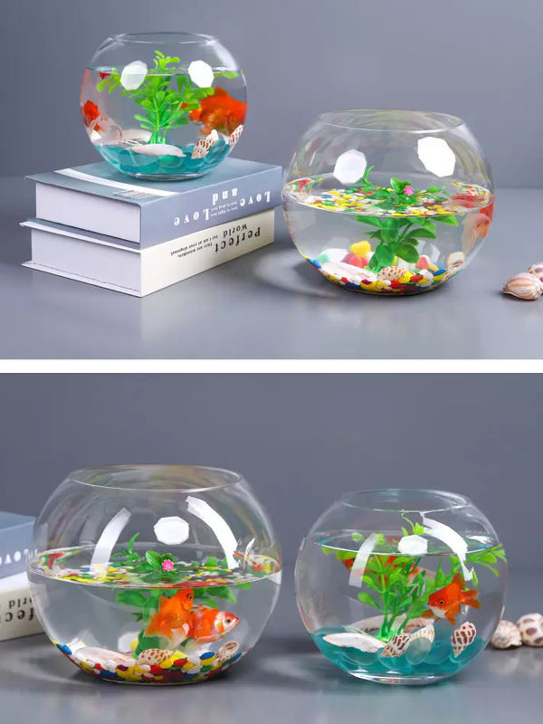 Acrylic Material Small Fish Tank, Transparent Plastic Round Ball