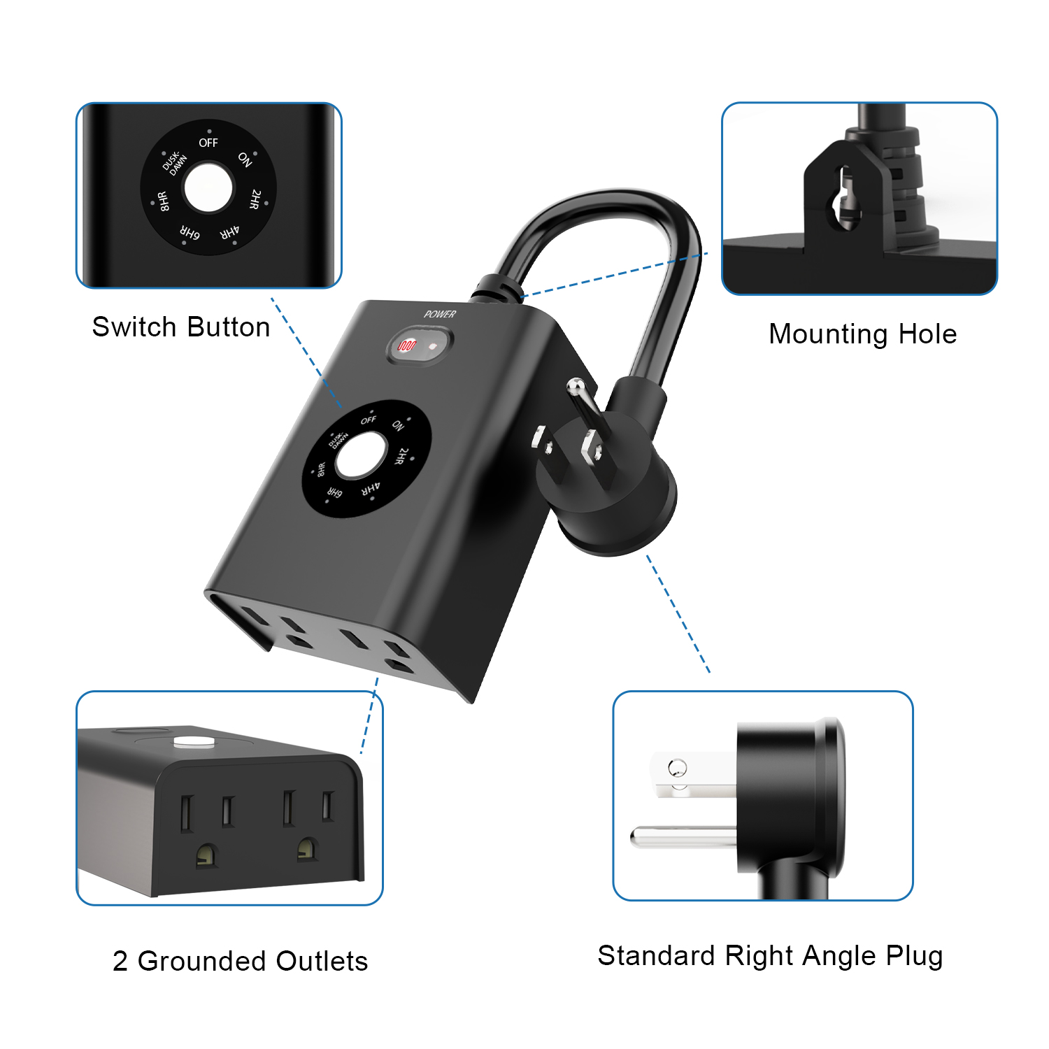 Interrupteur toggle design haut de gamme finition étain