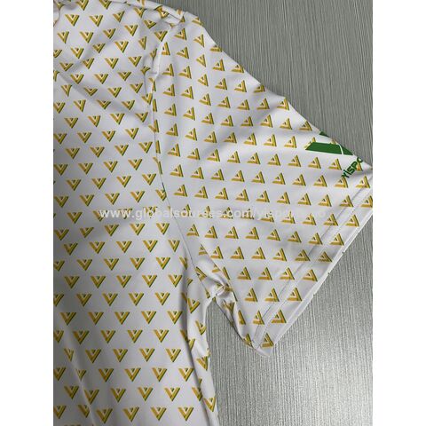 Benutzerdefiniertes schnelltrocknendes Polyester Golf Polo Shirt mit Allover-Sublimationsdruck für Sportteams und Rennen, schnelle Lieferung