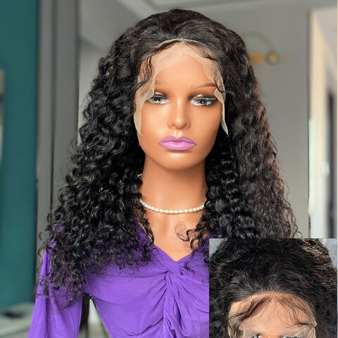 13 x 4 Lace Frontal Closure Body Wave Frontal 13 x 4 HD Transparent Lace  Frontals With Bangs Baby Hair 100% Remy Human Hair 150% Density Natural  Color