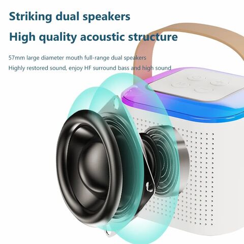 Achetez en gros Y1 Mini Haut-parleur Sans Fil Intégré Soundcard Microphone Sans  Fil Tf Carte Rgb Lumière Bluetooth Karaoké Haut-parleur Chine et  Haut-parleur Bluetooth à 5.06 USD