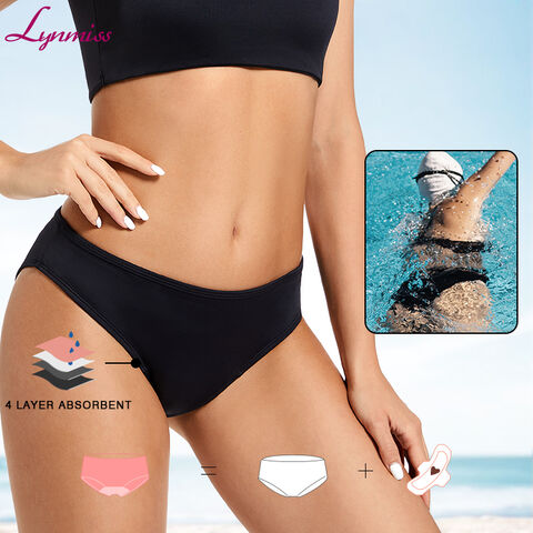 Compre Nova Chegada Proteção De Absorção Máxima Período Das Mulheres  Sólidos Swimwear Cuecas Vazamento Prova Menstrual Natação Menstrual  Calcinha e Mulheres Swimwear Período Calcinhas de China por grosso por 3.5  USD