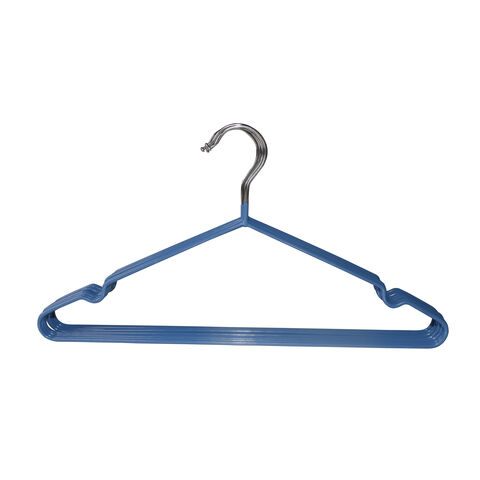 Wholesale Non Slip Cheap PVC Coated Metal Wire Coat Hangers
