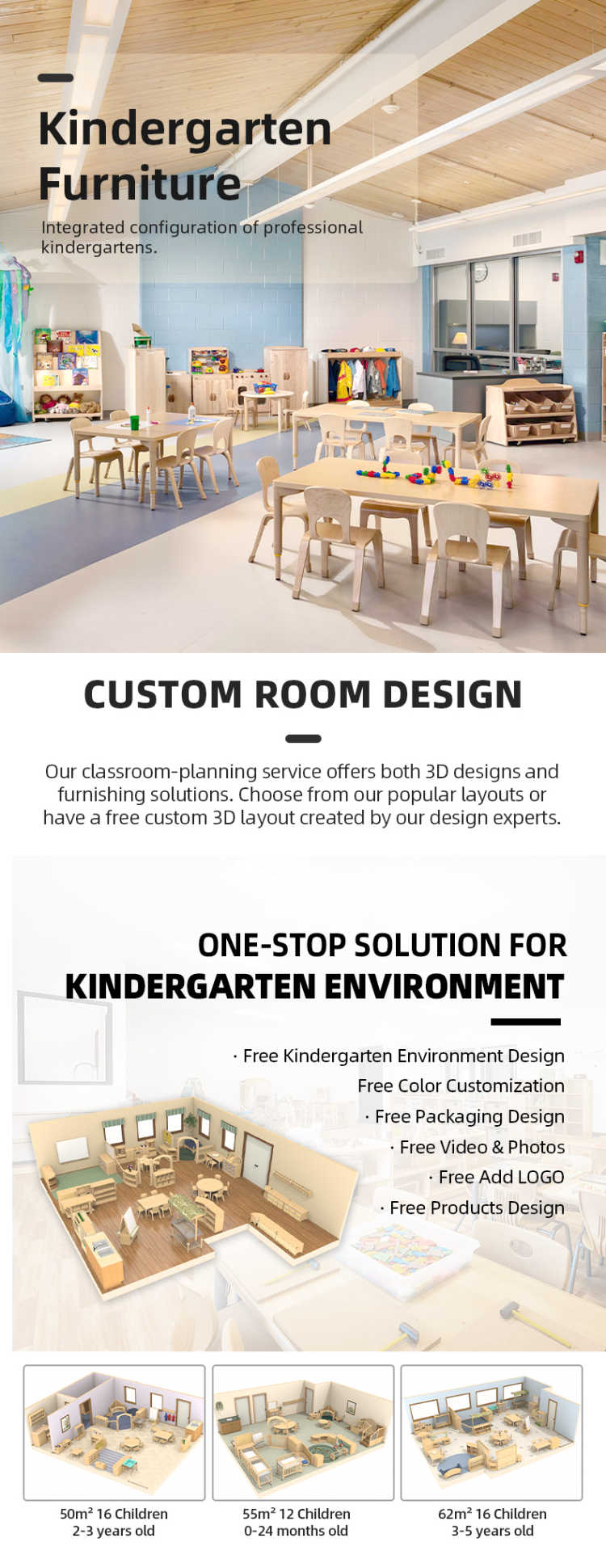 Xiair Montessori Wooden Preschool Kindergarten Curved Back Kids Tables ...