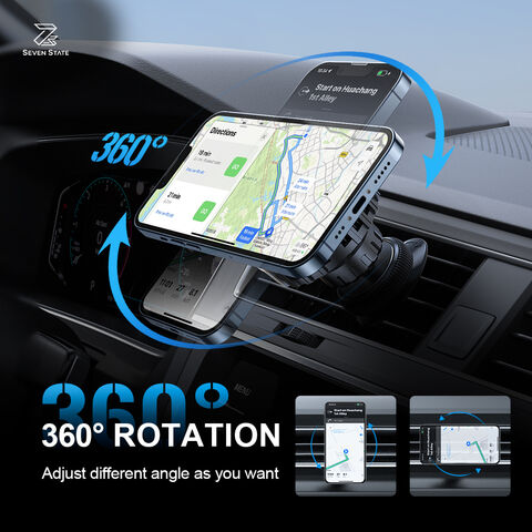 Support de téléphone magnétique pour voiture, support de voiture universel  à aimant puissant, rotation du tableau de bord 360