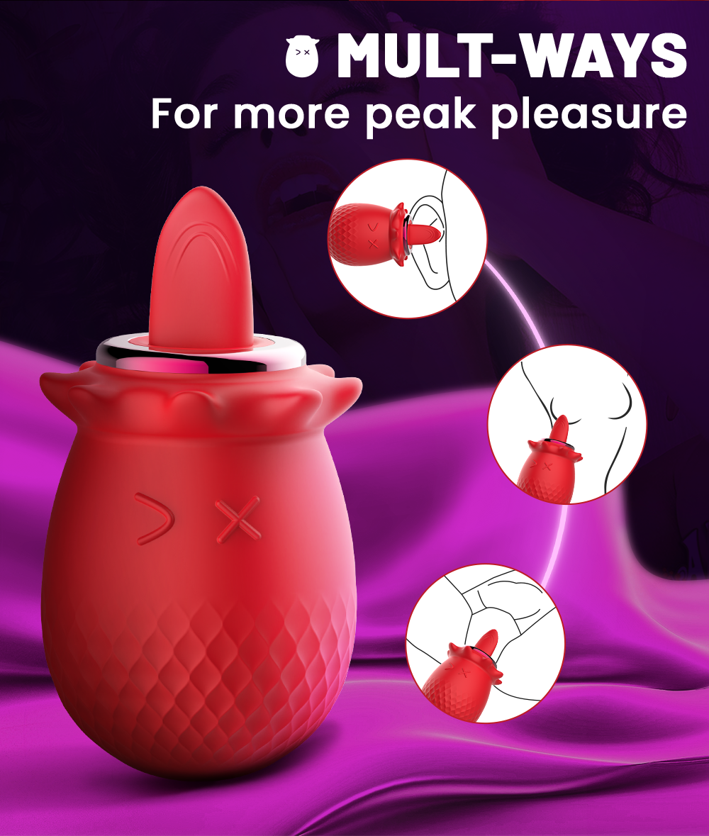 Buy Wholesale China Manufacturer New Sex Toy Tongue Licking Vibrator Silicone Rose Toys 12 2479