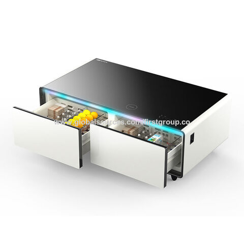 Neueste Kühlschrank Kaffee Tisch Smart Kaffee Tisch Mit Kühlschrank Hifi  Lautsprecher Und USB Ladegerät