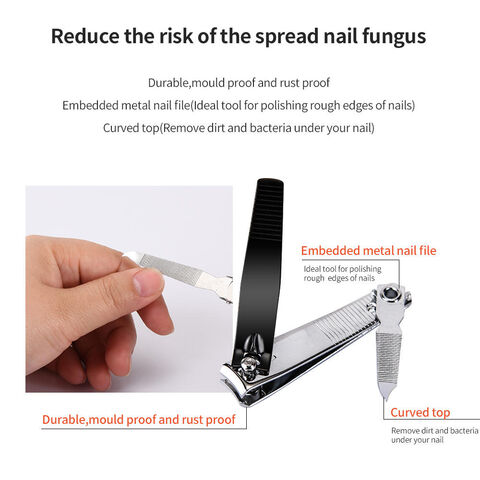 Nail Clippers Ultra Thin Mini Portable Folding Wide Jaw Cutter Curved  Trimmer