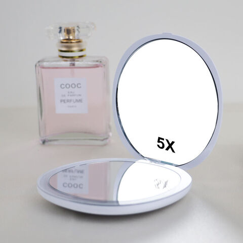 Buy Wholesale China Custom Logo Handheld Pink Makeup Compact Folding Travel  Portable With Led Light Makeup Pocket Mirror & Makeup Mirror With Light at  USD 6.4