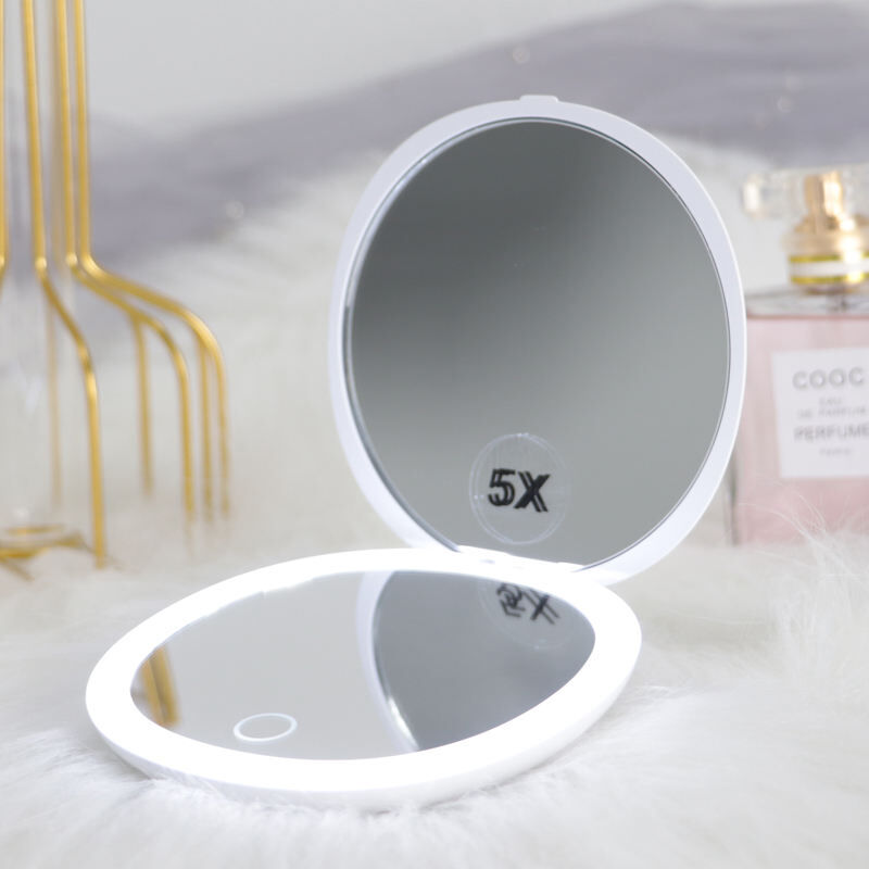  Led HD Vanity Mirror Portable Mini Mirror With Lights