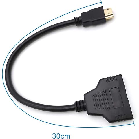 Prise HDMI 1 mâle vers Double HDMI 2 Femelle,Adaptateur séparateur pour  HDTV, lecteurs DVD/PS3/STB et la Plupart des projecteurs LCD