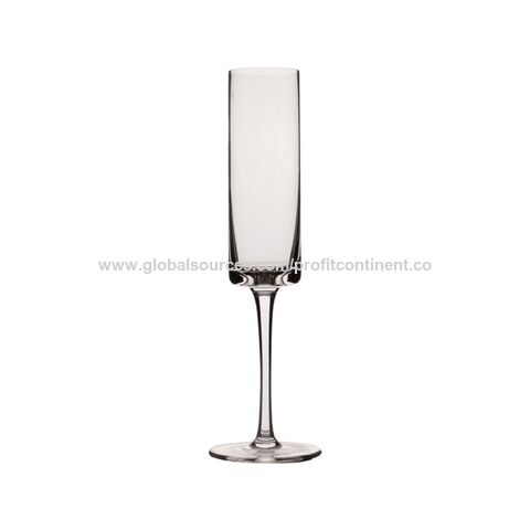 True Party Gold Rimmed Champagne Flutes, Disposable Stemmed Clear