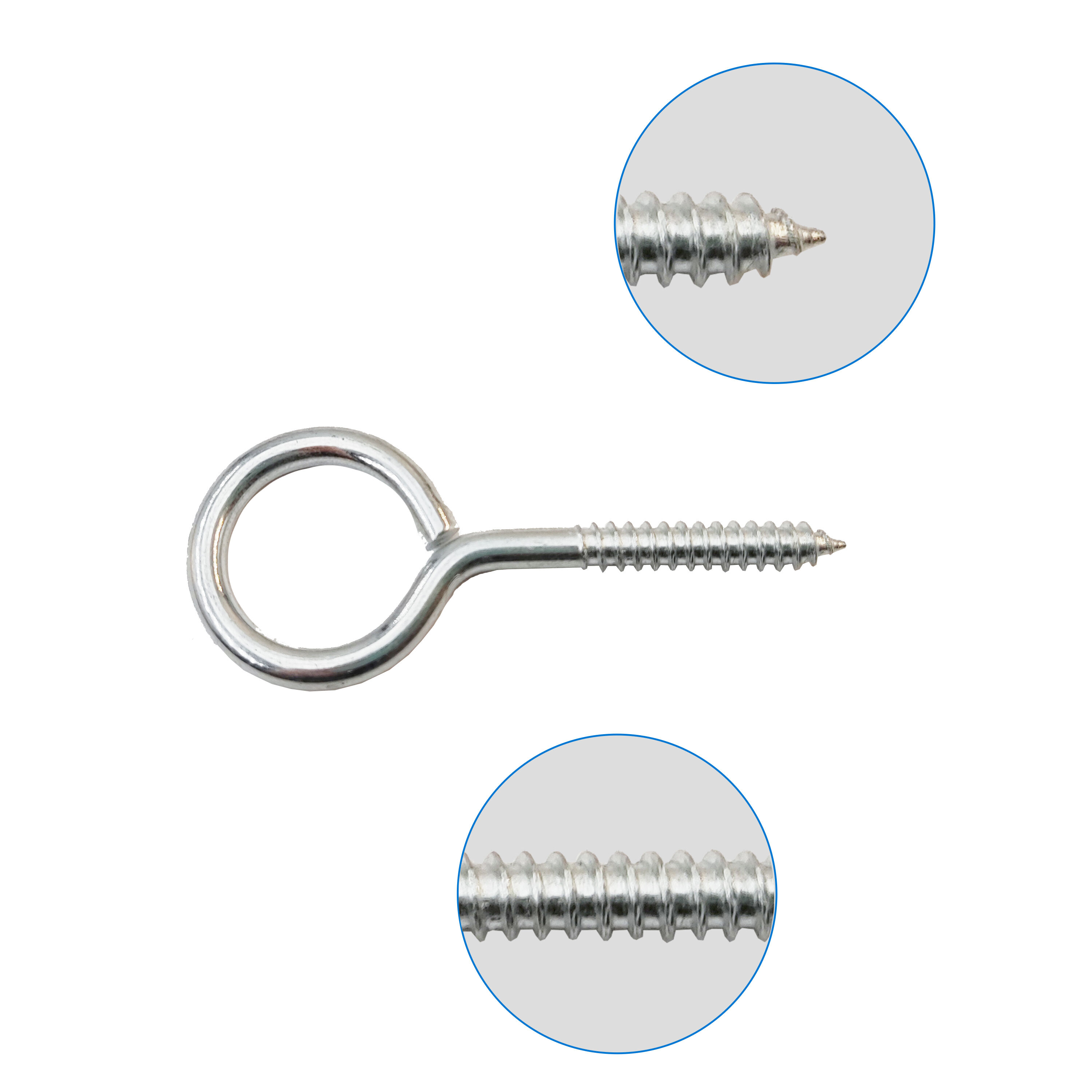 Carbon Steel Zinc Plated Open Eye Screws / Hook Screws - China Hook Screw