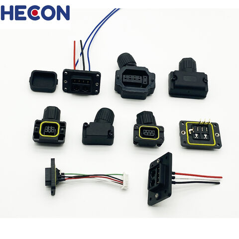 Conector de Plástico Impermeable Serie E7 E10 E13, Enchufe Recto de Acoplamiento Instalable en Campo