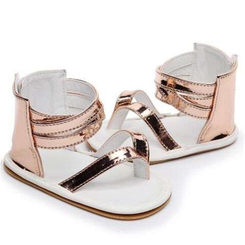 Custom Toddler Baby Girls Sandals T-bar rubber Soled Footwear Shoes