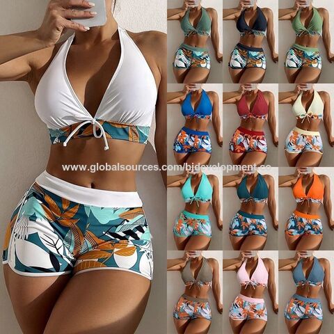 Compre Bikini Esporte Bikini Strap Sutiã Clássico Impressão Beachwear Mulheres  Sexy Swimwear Beachwear Floral e Biquínis De Cabresto Feminino de China por  grosso por 5.5 USD