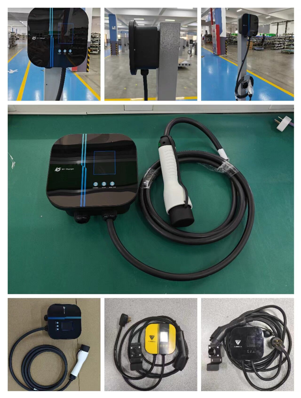 7M GBT Car Charger 32A Single Phase 7.2KW Timing Protable EV Charger  Current Adjustable Electric Vehicle Charging Station