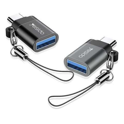 Adaptateur OTG Mini Multifonction YESIDO GS06 Type-C vers USB : Transfert de Données, Lecteur de Cartes et Conversion d'Alimentation pour Téléphones Mobiles