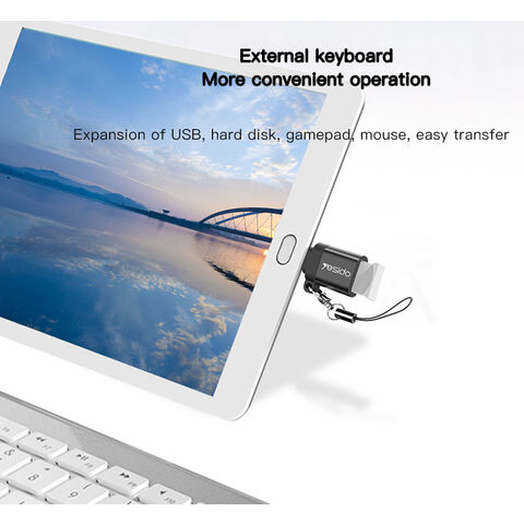 Adaptateur OTG Mini Multifonction YESIDO GS06 Type-C vers USB : Transfert de Données, Lecteur de Cartes et Conversion d'Alimentation pour Téléphones Mobiles